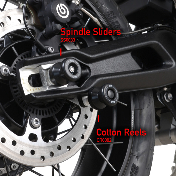 R&G Cotton Reels for the Triumph Tiger 900 GT/ Rally '20- & Tiger 850 Sport '21-
